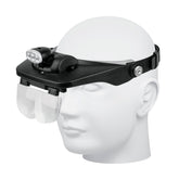 Lupa optivisor, 4 upas, pretu..